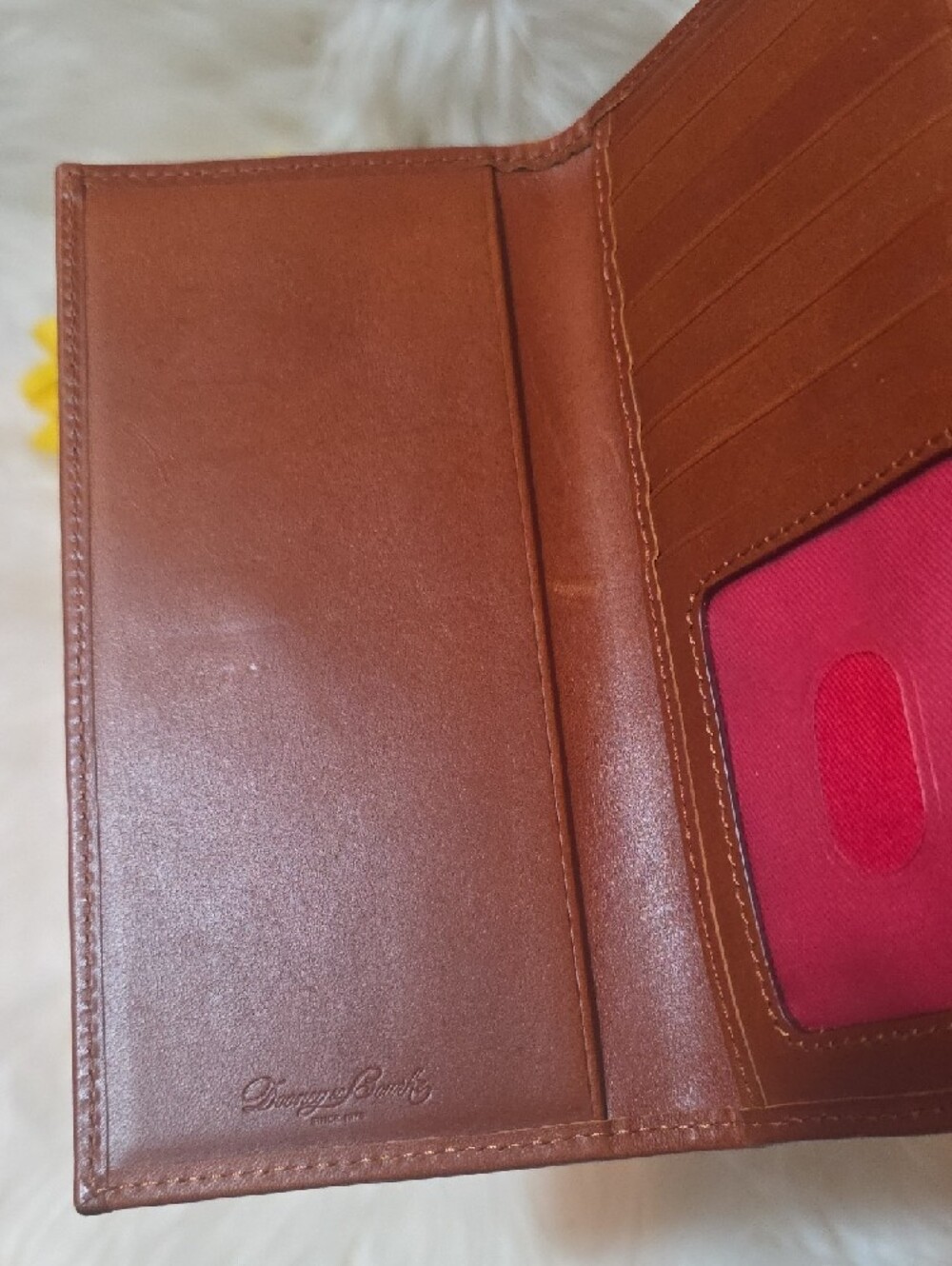 Dooney & Bourke Beige and Brown Signature Continental Wallet - Picture 7 of 13